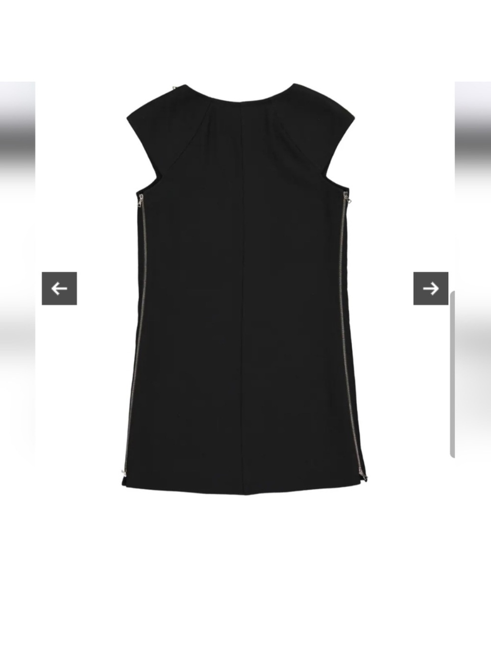 COURREGES Black Mini Dress with Side Zippers